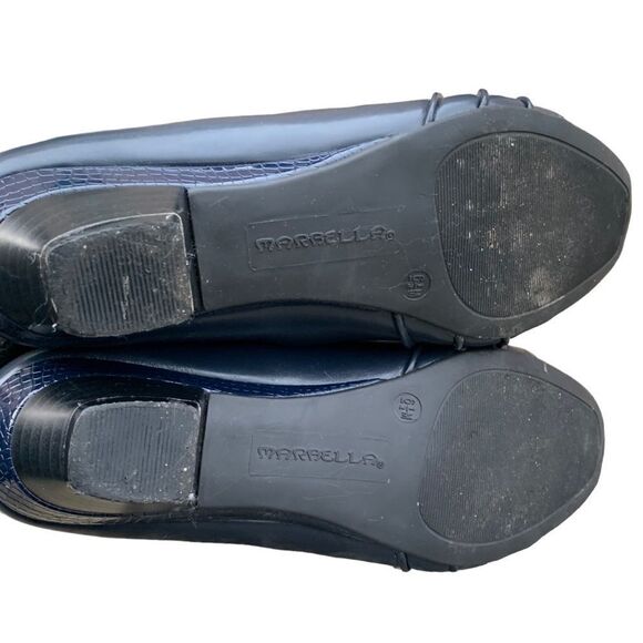 Marbella Megan Black Slip on Pumps Heels Bow Detail Comfort Women’s size 6.5 - Picture 9 of 11